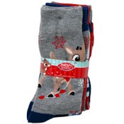 Wholesale - 5pk RUDOLPH UNIQUE FAMILY CREW SOCKS SIZE 10-13, UPC: 193159101770